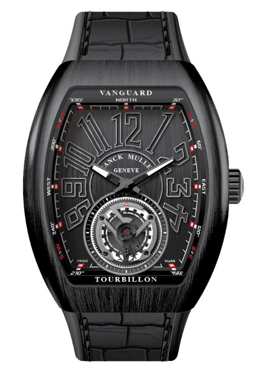 Best FRANCK MULLER Vanguard Tourbillon Brushed Black Titanium V 41 T TT NR BR (TT) (NR NR TT BR) Replica Watch